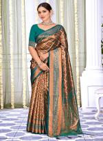 Silk Blue Festival Wear Weaving Saree